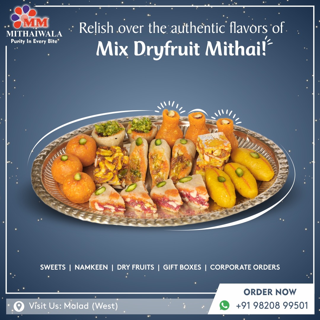 MMMithaiwala's tweet photo. Mix Dry Fruits Sweets is a healthy alternative to your regular sweets during Chaitra Navratri. 

To order online:
Call or WhatsApp on 9820899501 
https://t.co/FvCsJW2Pey

#chaitranavratri #navratrispecial #happynavratri  #mixsweets #mmmithaiwala #sweetshop #malad #mumbai #sweets https://t.co/WAyLX9O5dw