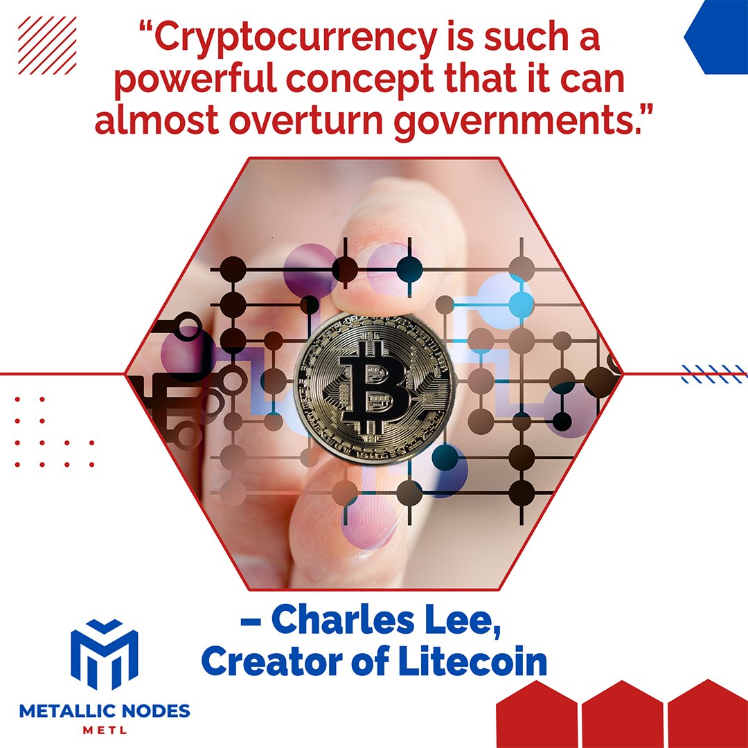 “Cryptocurrency is such a powerful concept that it can almost overturn governments.”
– Charles Lee, Creator of Litecoin
.
Follow us on 👉 <a href="/Metallicnodes/">Metallic Nodes (METL) ⚙️⚙️ - Coming Soon!</a>
.
#nft #crypto #nodes #metallicnodes #blockchain