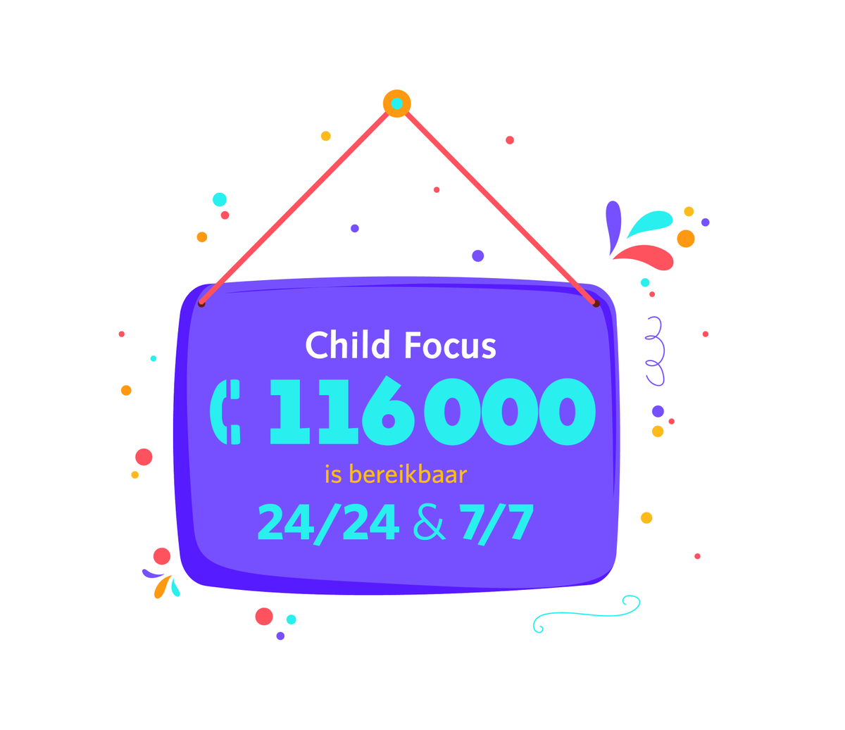 ChildFocusNL's tweet photo. De vakantie is begonnen! Ook tijdens deze periode blijft Child Focus 24u/24 en 7 dagen op 7 gratis beschikbaar via het gratis noodnummer 116 000. Onze medewerkers staan klaar voor jullie #116000 #24op24 #7op7 #vakantie #noodnummer #gratistelefoonnummer #helpline https://t.co/KWGJnGRaFm
