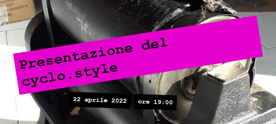 pianoterralab's tweet photo. 22.04, h19, Presentazione di https://t.co/Am6RdG4nab https://t.co/tmHVoXNp69 #cyclostyle https://t.co/TKzX7pSiSk