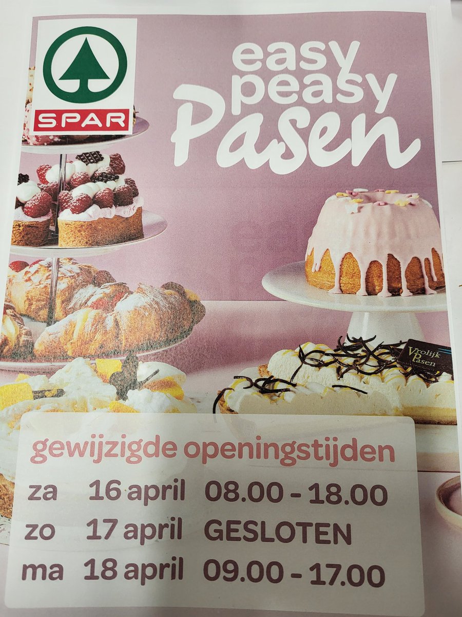 Ze komen er weer aan de bijzondere feestdagen.Natuurlijk zijn we weer geopend!!!2de paasdag starten we. open van 09.00 tot 17.00 uur