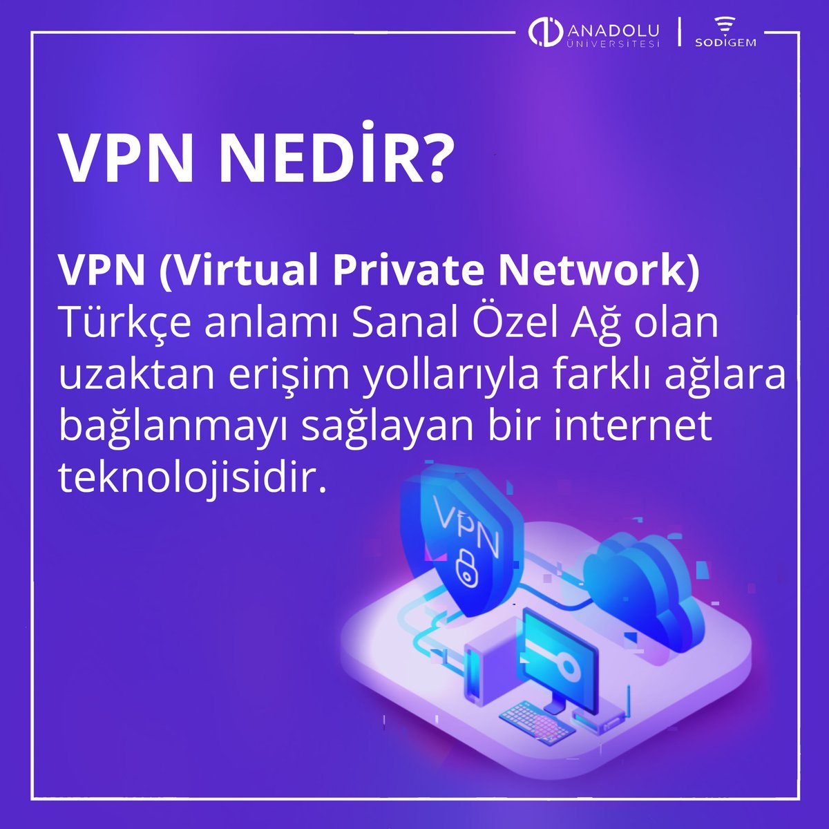 anadolusodigem's tweet photo. VPN nedir? VPN kullanmak güvenli midir?
#sodigem #VPN #digitalsecurity #onlinesafety @Anadolu_Univ https://t.co/iNGgTyuhMn