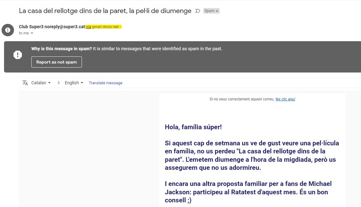 machio86's tweet photo. @super3cat gmail classifica el mails com a SPAM. Podeu confirmar si és SPAM o no? Estaria bé millorar els vostres sistemes perque siguin segurs... https://t.co/tqm5AhTyDl