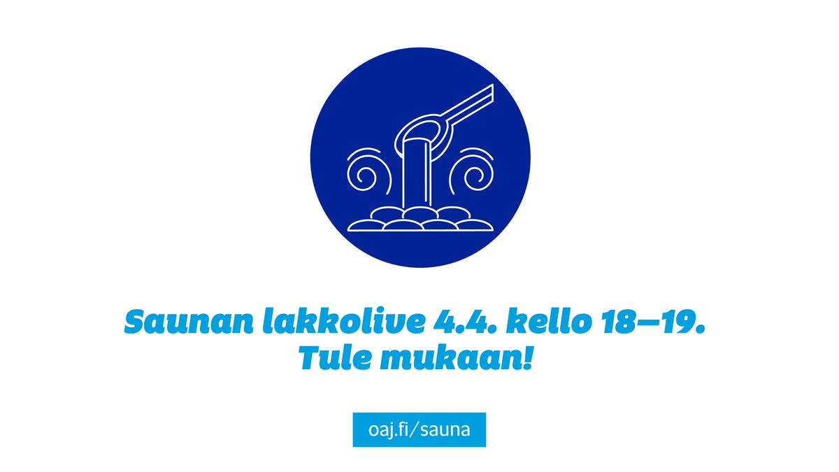 oajry's tweet photo. Lakkolive Sauna-keskustelufoorumissa tänään kello 18–19, tule mukaan🍃

Mukana keskustelemassa OAJ:n puheenjohtaja @OlliLuukkainen, viestintäjohtaja @HannaOttman sekä erityisasiantuntijat Juha Makkonen ja @laura_nurminen
#oajneuvottelee #oajkannattaa #neuvotellen2022 https://t.co/60vy4v2D33