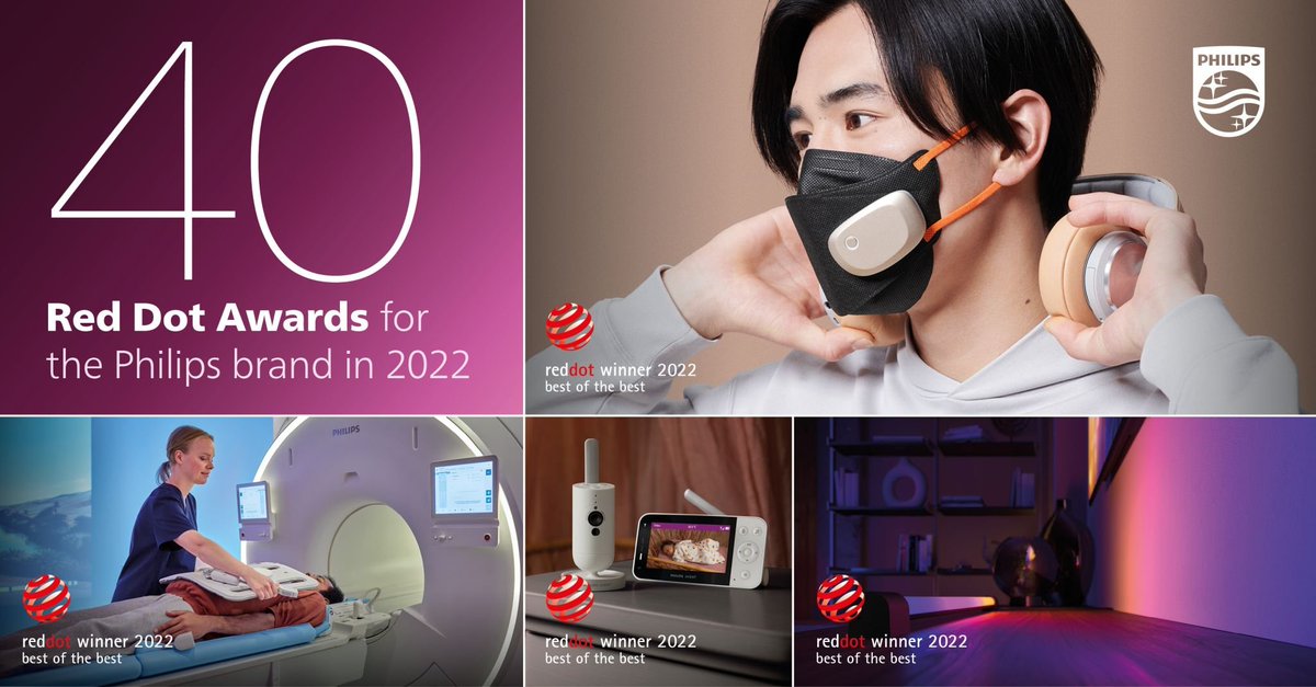 I’m so excited to share that our Philips brand has been recognized with 40 Red Dot: Product Design Awards in 2022, of which 4 have been given the prestigious Red Dot designation of “Best of the Best” – a stellar achievement in every aspect.  It's transcendent purpose.