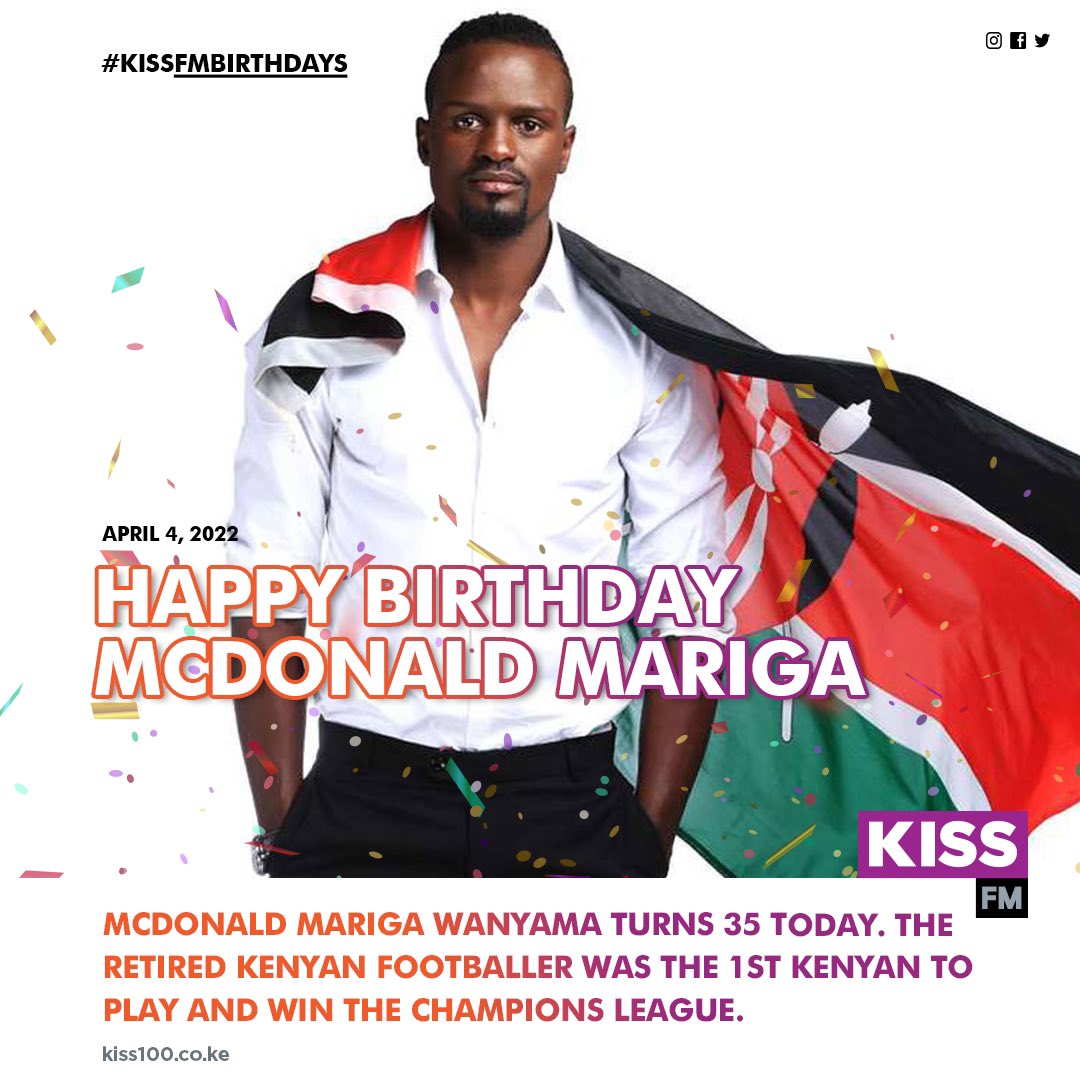 Join us in wishing McDonald Mariga a happy 35th birthday.   