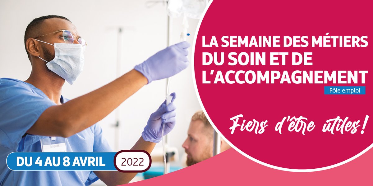 C'est parti pour la Semaine des métiers du soin et de l'accompagnement #care 🚀

800+ événements pour faire découvrir les nombreux métiers du secteur, les parcours de #formation et les entreprises qui recrutent 🔍

Retrouvez le programme ➡️ pole-emploi.fr/actualites/sem… #TousMobilisés