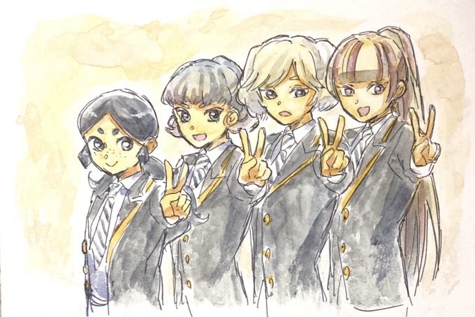 4人組のtwitterイラスト検索結果 古い順