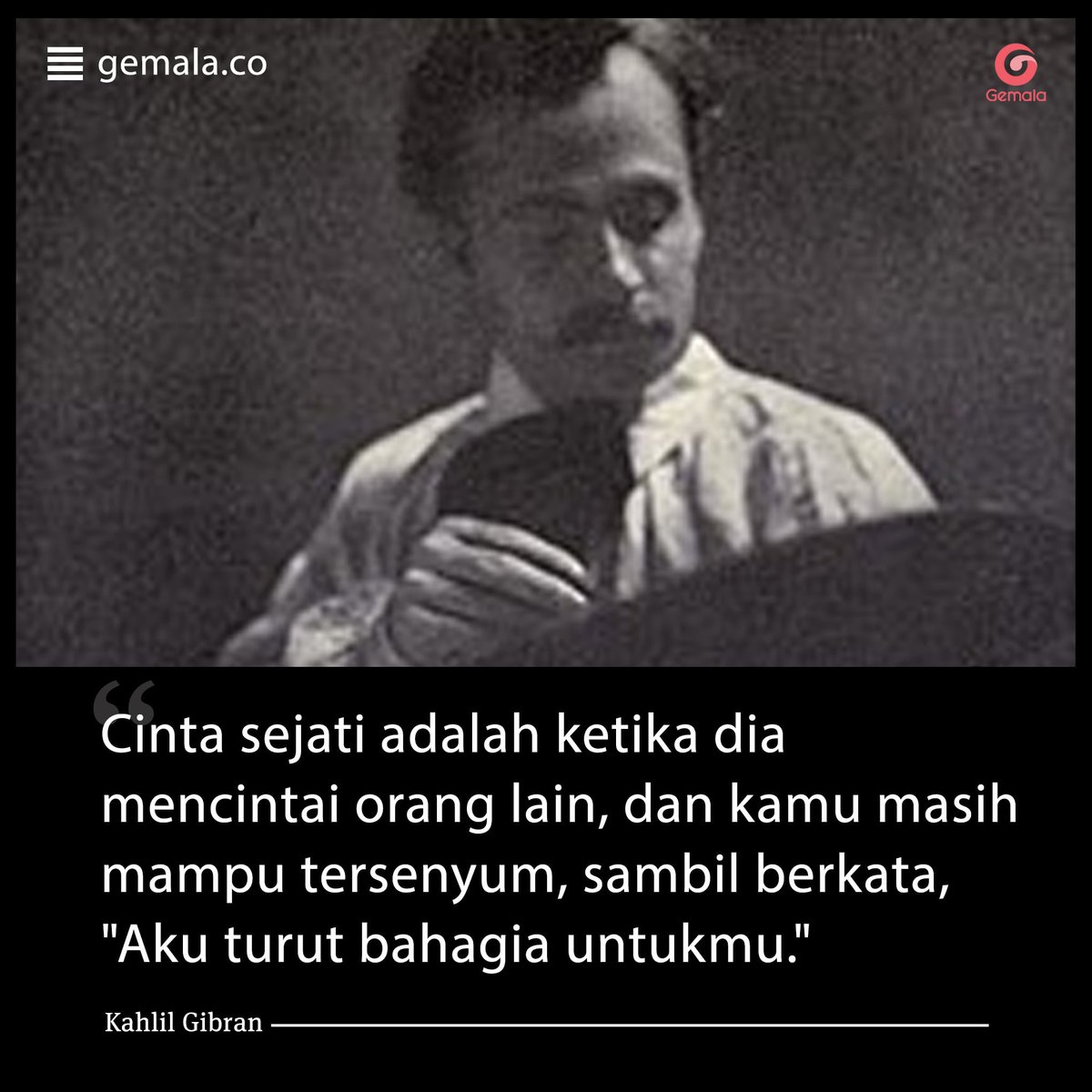 PenerbitGemala's tweet photo. Aku turut bahagia untukmu. ~

#PenerbitGemala https://t.co/YqkkyJRhzK