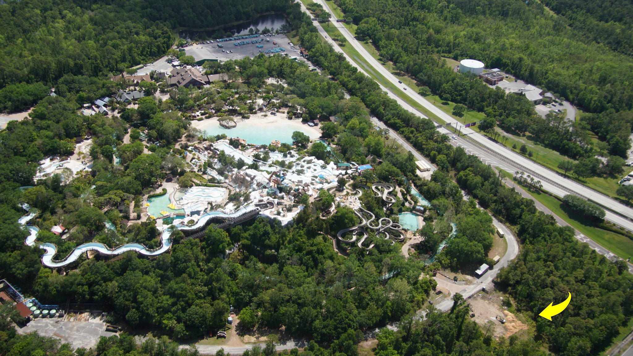 bioreconstruct on Twitter "Aerial overview of Blizzard Beach during refurbishment. Arrow at an