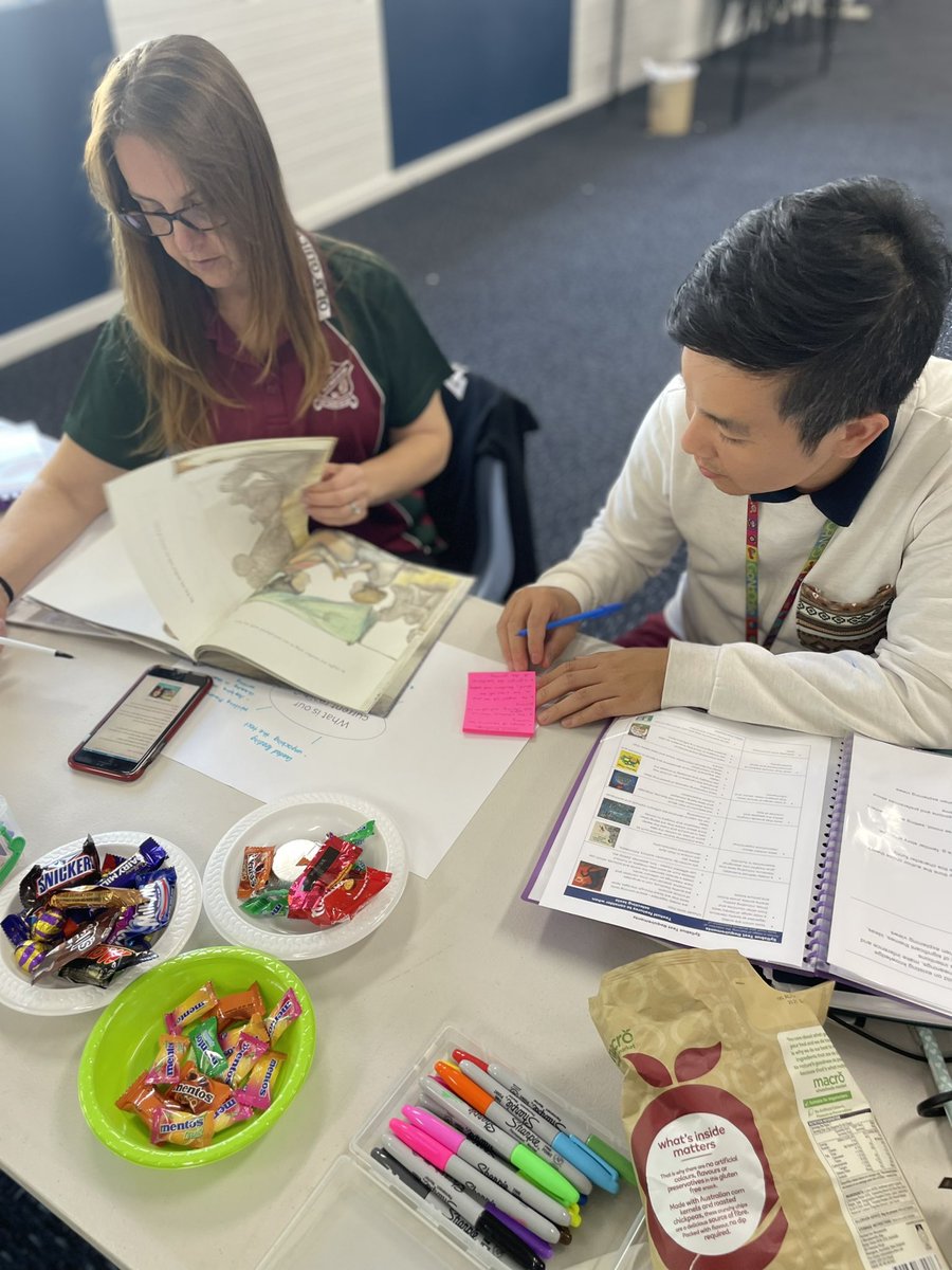 Today the stage 3 team investigated the next layer of our whole-school reading initiative, Talk Around Texts. We unpacked deepening students understanding of text through think alouds, explicit teaching, authentic questions, quality text selection, &amp; discussion. #TalkAroundTexts