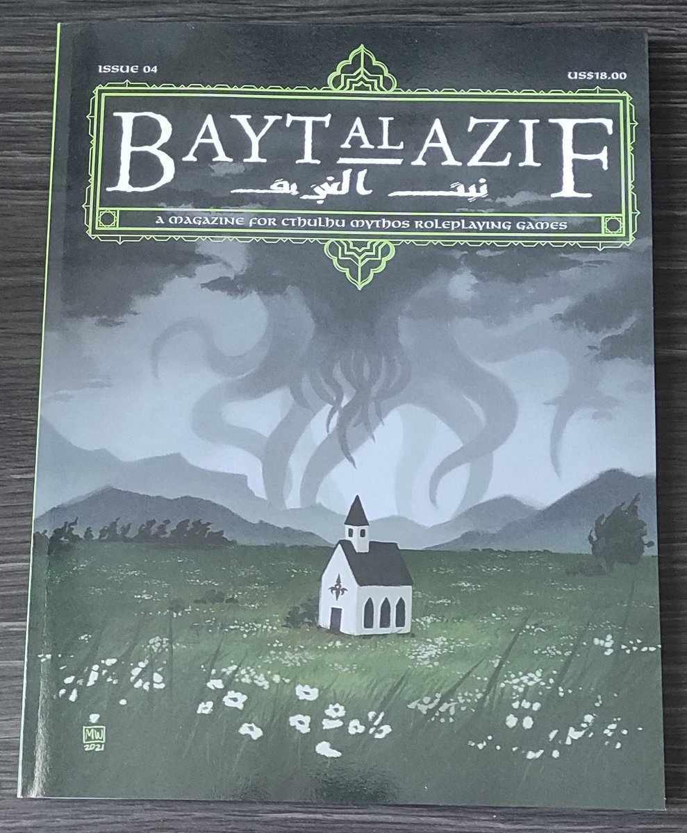 tristanoberon's tweet photo. Ya tengo en casa el cuarto número de Bayt Al Azif, la revista de los juegos de rol lovecraftianos. #baytalazif #Cthulhu #HPLovecraft https://t.co/f1c5ZjfEX2