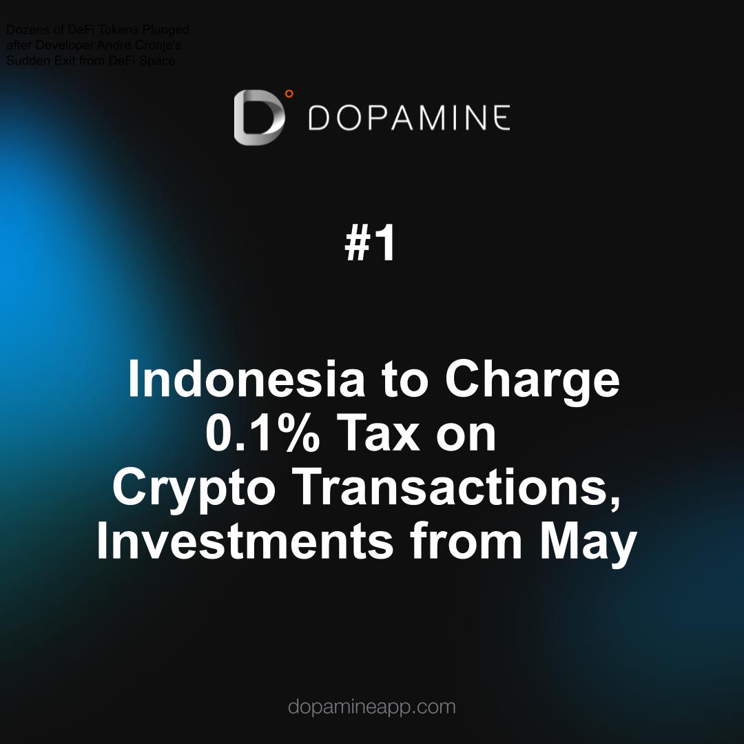 myDopamineApp's tweet photo. 🔥#Indonesia to Charge 0.1% Tax on Crypto Transactions & #Investments
🔥@dbsbank Postpones Plans to Offer #Crypto Services to Retail Clients
🔥#PrimeBlock Merges at $1.25B with 10X Capital Venture
🔥Japanese firm @BandaiNamcoUS Announces #Gundam Themed #Metaverse of $130M https://t.co/F9n83WgE9m