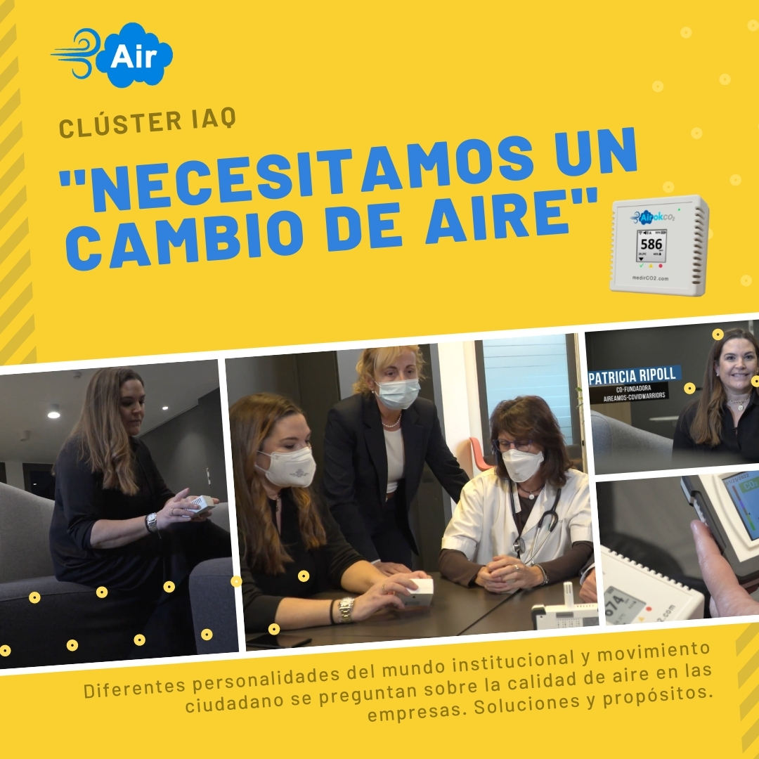 AirokCo2's tweet photo. Bajo el lema de "Necesitamos un cambio de aires" diferentes personalidades del mundo institucional y movimiento ciudadano se preguntan sobre la calidad de aire en las empresas. Soluciones y propósitos.
@clusteriaq 👉 https://t.co/lZtPQSDNTd 

@COVIDWarriors @aireamos @AirokCo2 https://t.co/rezE1c6o1m