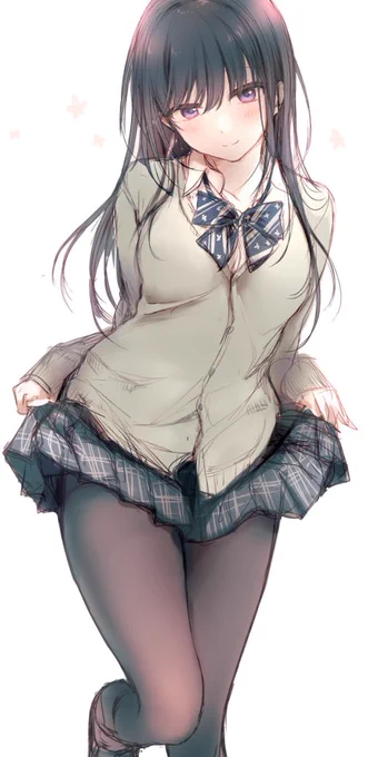 寒いからタイツにした 