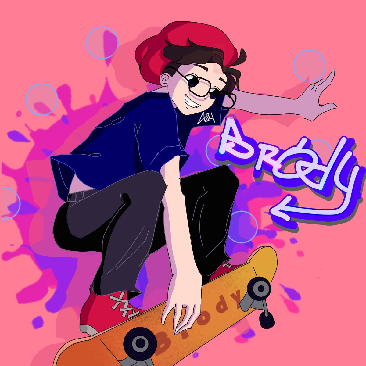 nnenimations's tweet photo. Fanart for @BrodyAnimates 
I can't decide which is the best for the background, so here have it all https://t.co/1PmMNoUH4N