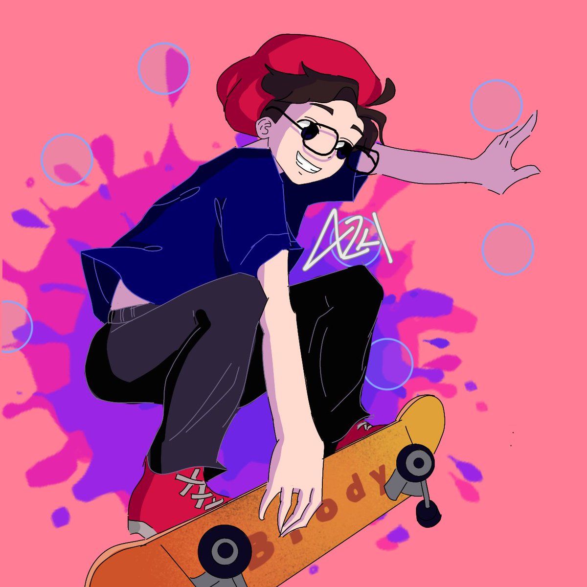 nnenimations's tweet photo. Fanart for @BrodyAnimates 
I can't decide which is the best for the background, so here have it all https://t.co/1PmMNoUH4N