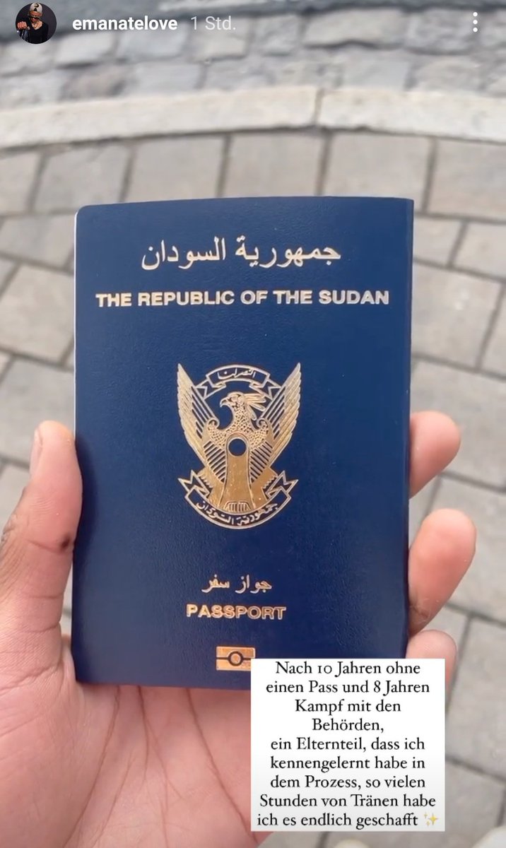 04.04.2022
Sudanesischen Pass hat sie jetzt, den deutschen mit Staatsbürgerschaft bekommt sie aufgrund der Verurteilungen aktuell nicht.