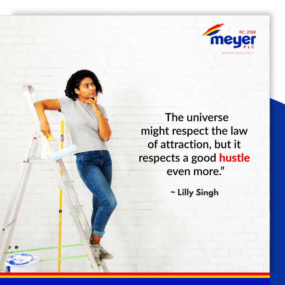meyer_plc's tweet photo. "The Universe might respect the law of attraction, but it respects a good hustle even more."
 ~Lili Singh 
#mondaymotivation #motivation #mondayquotes #meyerplc #paint #mmm #explore #explorepage https://t.co/6UBkt8jCin