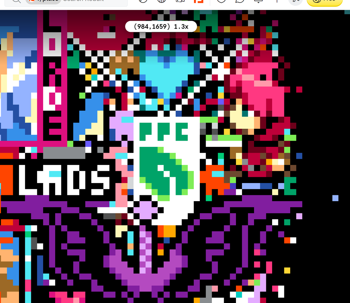 PeercoinPPC's tweet photo. #Peercoin made it onto Reddit's canvas! Help us hold down the fort here: https://t.co/qnqIR2uMsX

#reddit #RedditPlace #redditwar #pixelwar $PPC #Crypto #Cryptocurrency #Cryptocurrencies #Blockchain https://t.co/ENjNHcpCqF