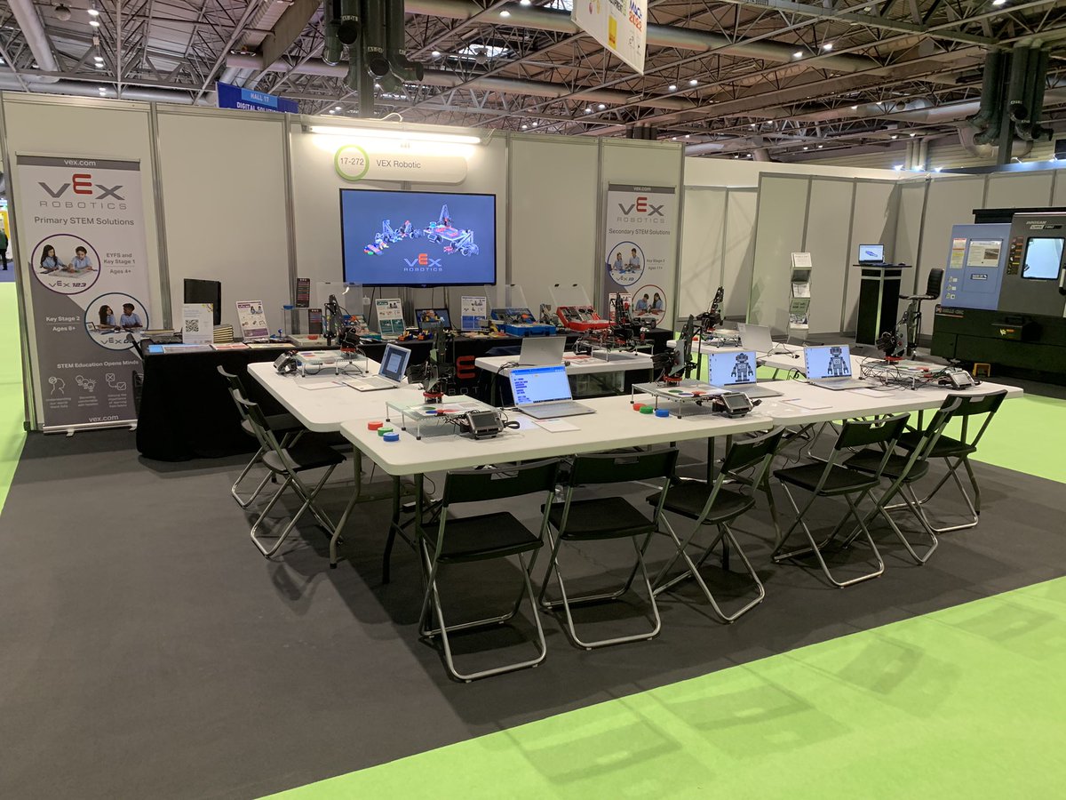 VEXRoboticsUK's tweet image. We are at @MACHexhibition all week running #Workcell workshops showing the progression from industrial automation and #robotics in the classroom to industry. #Industry40 #design #manufacturing