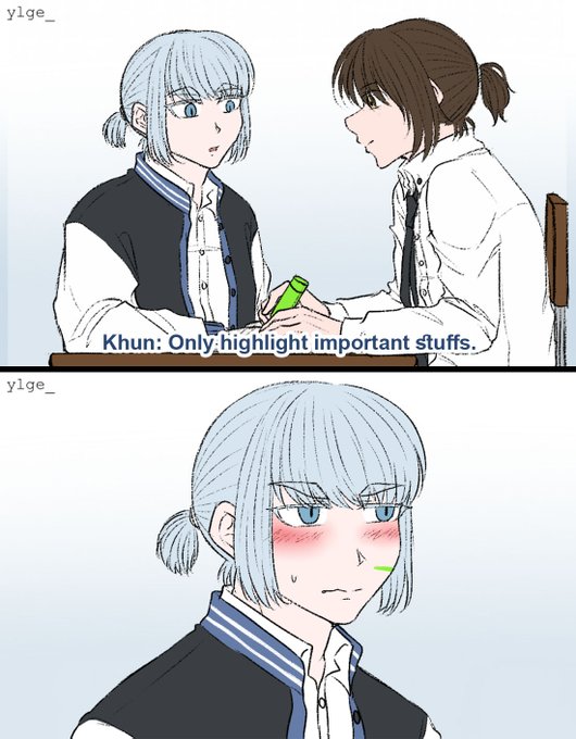 I'm not done with HS AU 👁️👁️ #bamkhun #khunbam 
.
But you are important to him, Khun 😳 