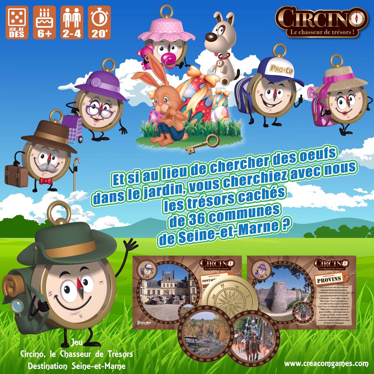 CreacomGames's tweet photo. Circino, le Chasseur de Trésors - Destination Seine-et-Marne 🎲
https://t.co/ob4TPeWbsp
#creacomgames #cadeau #pâques #77 #patrimoine #découverte #famille #jeudesociété #jeu 
@Departement77 @77VivreEnGrand https://t.co/LGLtlShOf7