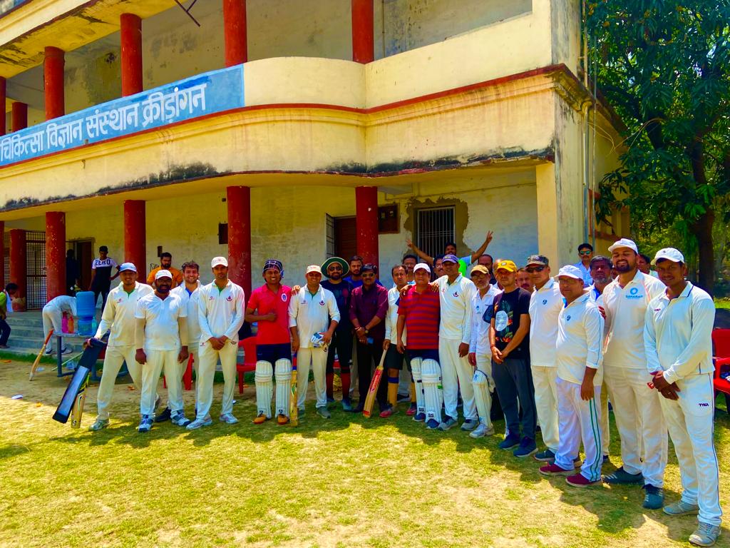 IGymkhana's tweet photo. cricket match IMS v/s Rashtriya sahara media team at IMS Gymkhana ground #fit india #cricket fever https://t.co/OT6BWeADEe