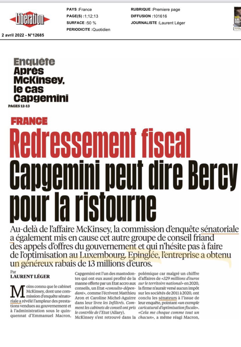 FisherDiaz's tweet image. On aurait tort de se focaliser sur le #McKinseyMacronGate et de passer à côté du #CapGeminiGate 😏