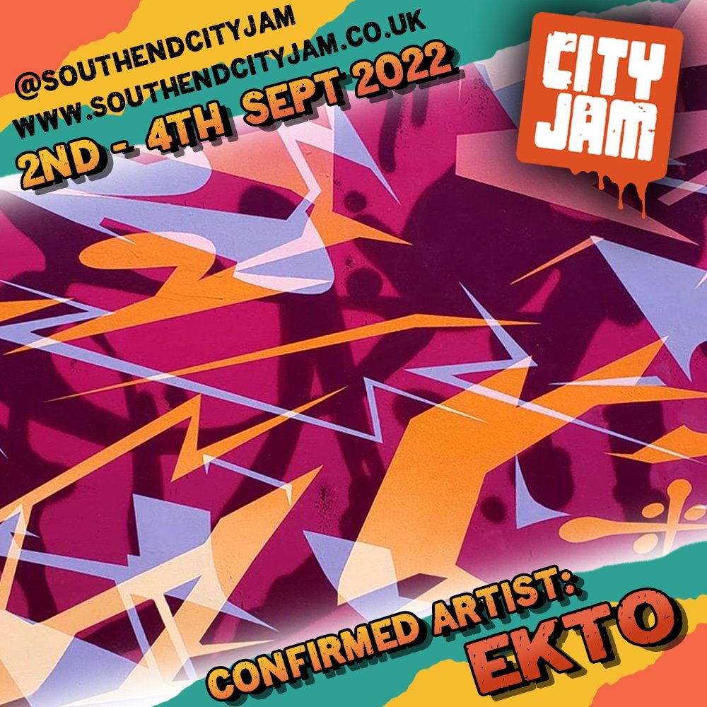 Ekto will be in Southend in September!  
.
 We are proud to announce the first edition of Southend City Jam for  2022 Applications are now open

In partnership with Southend BID &amp; Southend Tourism Partnership

southendcityjam.co.uk
instagram.com/southendcityjam