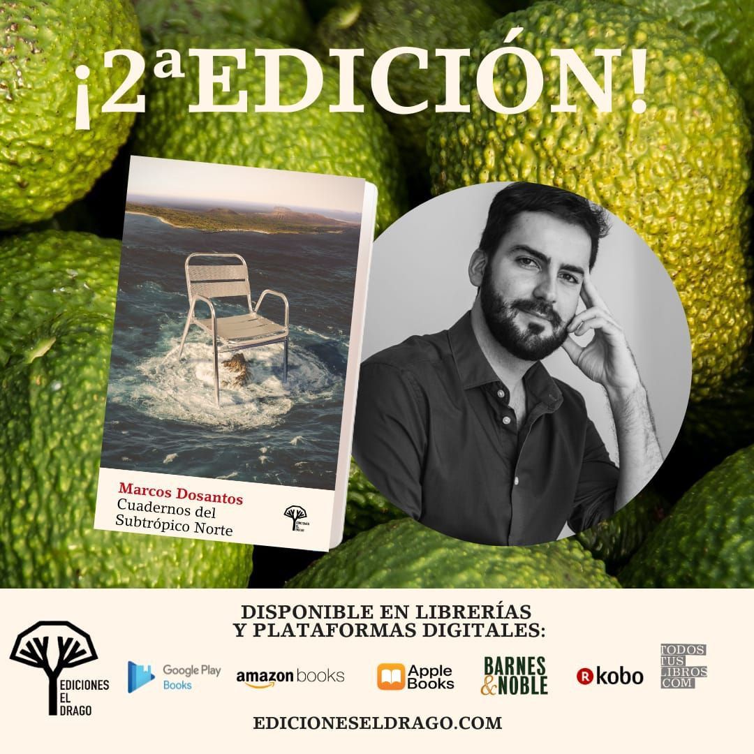 JuventudCanaria's tweet photo. ✈ TOUR SUBTROPICAL

✍️ El escritor tinerfeño, @marcdosan, presenta su novela literaria 'Cuadernos del Subtrópico Norte'. 

📖 Este "libro collage" habla de crímenes surrealistas, desamores de fábula, aguacates venerados y azafatas alcohólicas

👏 ¡Felicidades por el gran éxito! https://t.co/BxxwkeE4Sv