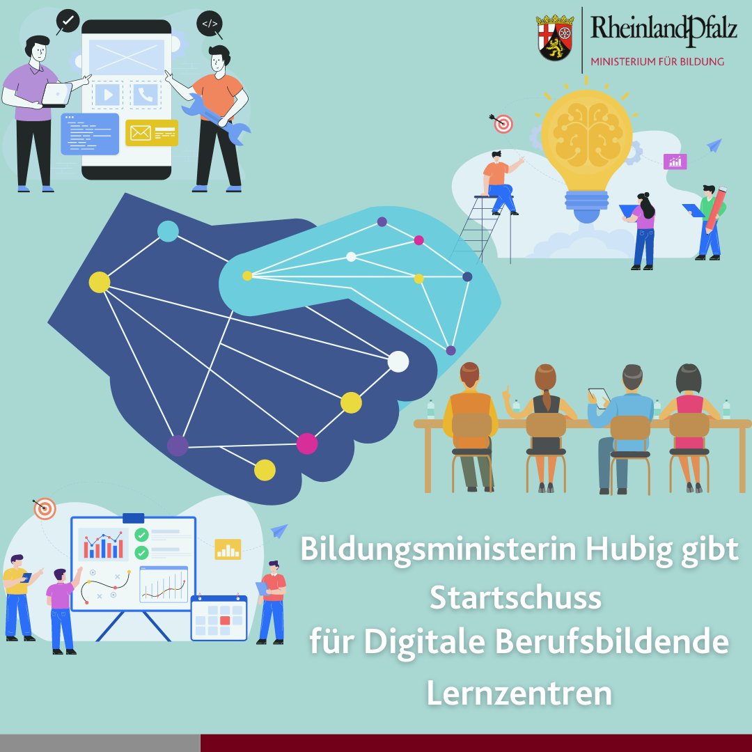 Modern, digital und vernetzt mit anderen Berufsschulen – Bildungsministerin Hubig gibt Startschuss für Digitale Berufsbildende Lernzentren🚀👩‍💻👨‍💻👩‍🏫👨‍🏫💻 Weitere Infos unter👉: bm.rlp.de/de/service/pre… <a href="/rlpnews/">Landesregierung Rheinland-Pfalz</a> <a href="/add_rlp/">Aufsichts- und Dienstleistungsdirektion</a> <a href="/pl_rlp/">Pädagogisches Landesinstitut Rheinland-Pfalz</a>