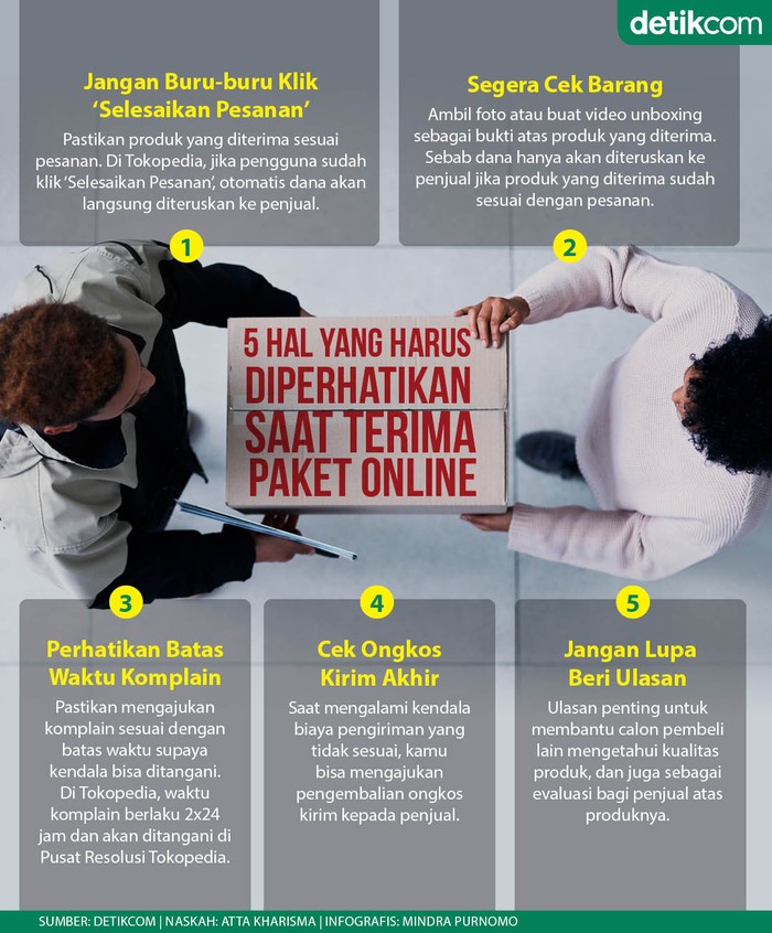 myXLCare's tweet photo. Belanja online menjadi sesuatu yang tidak lepas dari keseharian banyak orang. Namun, saat ini marak kejadian paket yang diterima tidak sesuai dengan pesanan. 

Untuk menghindari hal tersebut, kamu perlu memperhatikan hal-hal penting ini ya!

Sumber: https://t.co/Z98GHuO8m5 https://t.co/7Jbzq42Kl3