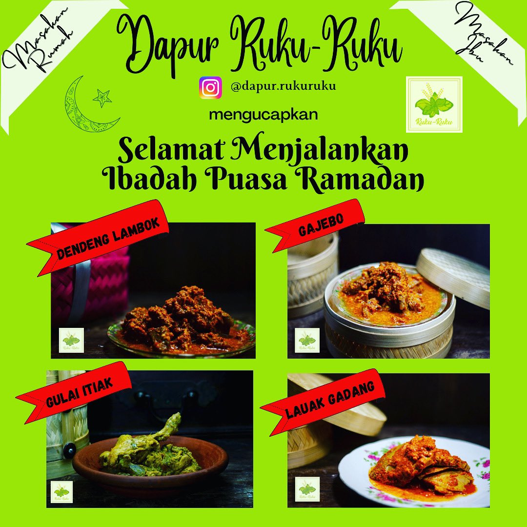 DapurRukuRuku's tweet photo. Selamat menjalankan ibadah puasa. 🙏🏼 https://t.co/tXAbxkfCWj