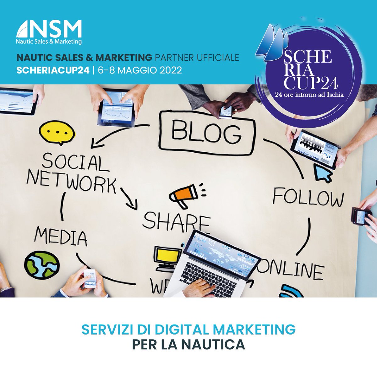 NauticSM's tweet photo. Dal 6 all'8 maggio c'è una delle #regate più suggestive del nostro territorio: la Scheria Cup 24! Nautic Sales &amp; Marketing è partner ufficiale dell'evento: vi aspettiamo nella splendida isola di Ischia! #nautica #regata @ScheriaCup #Scheriacup #Scheriacup24 https://t.co/a1tRmmM65X