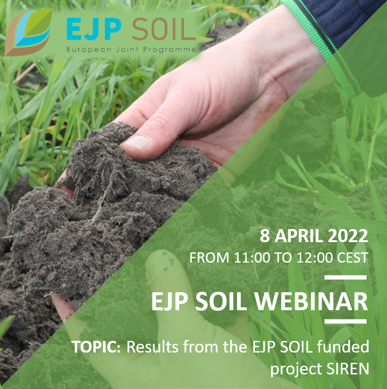 JOIN Webinar #5 ON FRIDAY - RESULTS from SIREN: bit.ly/3DJRdL5. 
A framework is developed to link soil quality and ecosystem services &amp; a shortlist of policy-relevant SQ indicators.
<a href="/H2020/">Reggie Revels</a> <a href="/EU_Commission/">European Commission</a> #soilscience #healthysoil @sustainableagriculture <a href="/DCAAarhusUni/">DCA - Nationalt Center for Fødevarer og Jordbrug</a>