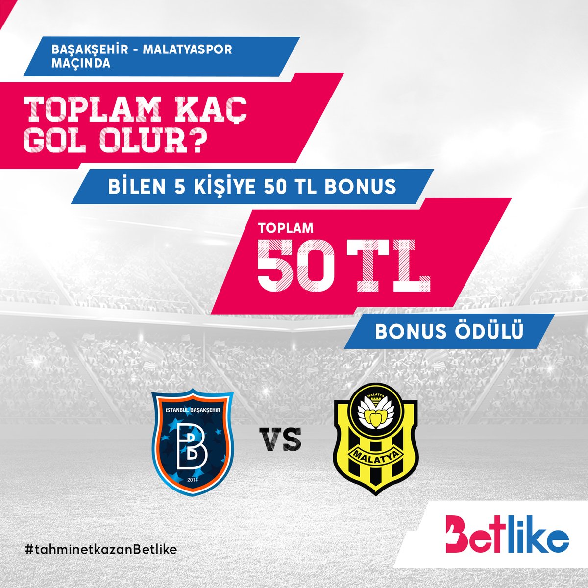 betlike3's tweet photo. 💮BAŞAKŞEHİR - MALATYASPOR Maçında Toplam Kaç GOL olur tahmin et,
✔Hesabı Takip et,
✔Gönderiyi #tahminetkazanBetlike etiketiyle RT'le,
✏Kullanıcı adını yaz
‼Son 3 gündeki son işlemi min.50TL yatırım olanlar katılabilir.
🌟Anlık bonus &amp; duyurular için, https://t.co/avPEnwJNEK https://t.co/yeXnRGCDB6
