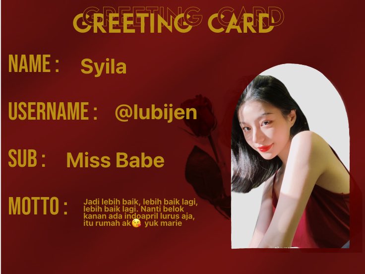 lubijeni's tweet photo. HLOOO cewek babe๐๐ป
Hi dari aku yg telat greeting ๐ ku lupa bgt sumpah.
Aku syila, biasa dipanggil sayang kalau sama aa ๐. Tapi kamu bisa panggil aku cila aja kalau mau ku sayang juga.g
#BabePDKT https://t.co/h8BShK1Jji