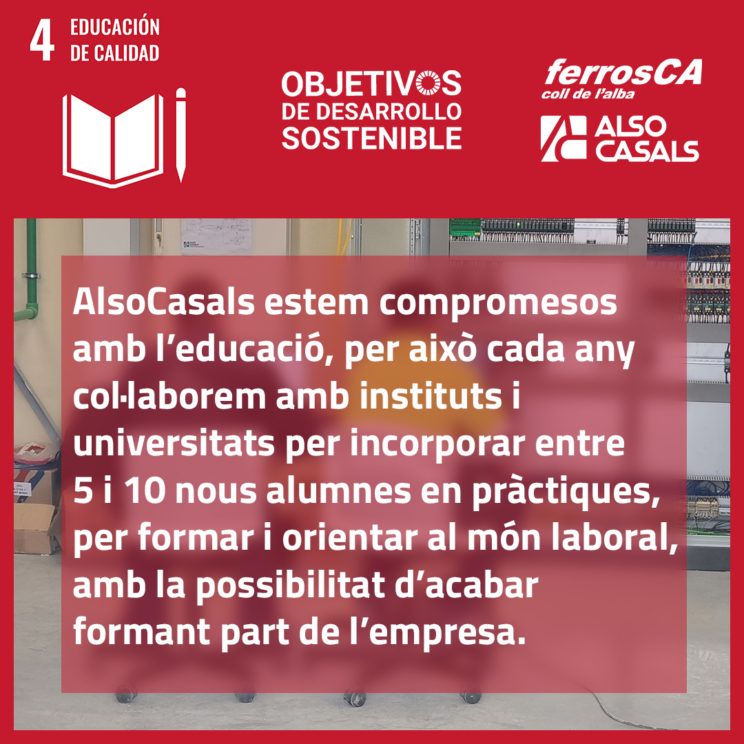 CasalsAlso's tweet photo. Also Casals expressa formalment el seu compromís amb l'Agenda 2030 per a l'impuls dels Objectius de Desenvolupament Sostenible. Es deixa constància d'aquest compromís en la pàgina web de l'empresa, les xarxes socials i la memòria de sostenibilitat.
#sostenibilidad #agenda2030 https://t.co/QlVQdGEf7W