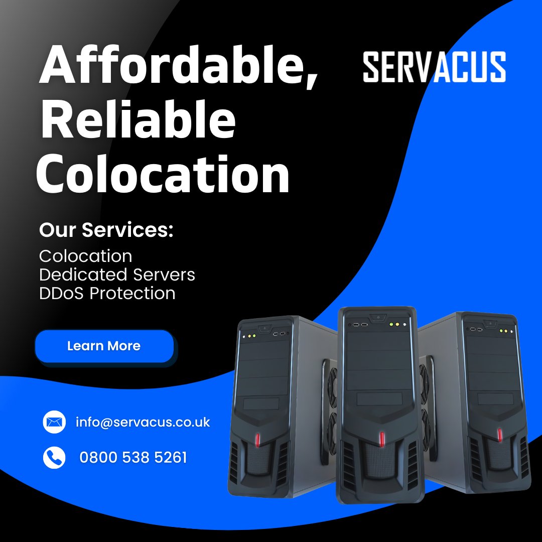 Servacus_'s tweet photo. Affordable, Reliable UK Colocation services ✅
Looking for colocation services that offer reliability and security without breaking the bank? Then you've come to the right place! 🙌
Servacus offers quality colocation at unbeatable prices. Learn more: https://t.co/XES7HfN2UG https://t.co/DHHPEZkz31