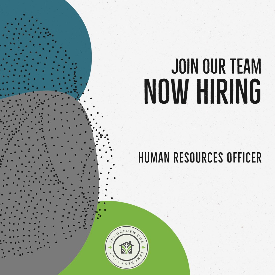InnoRenewCoE's tweet photo. JOB OPENING - Human resources officer

We're hiring a #HumanResources officer to assist in coordinating employee records, support financial and administrative planning, and operations and reporting for research projects.

To apply, visit ⬇️
https://t.co/TA9DWeANZ7
#InnoRenew https://t.co/TQALSze609