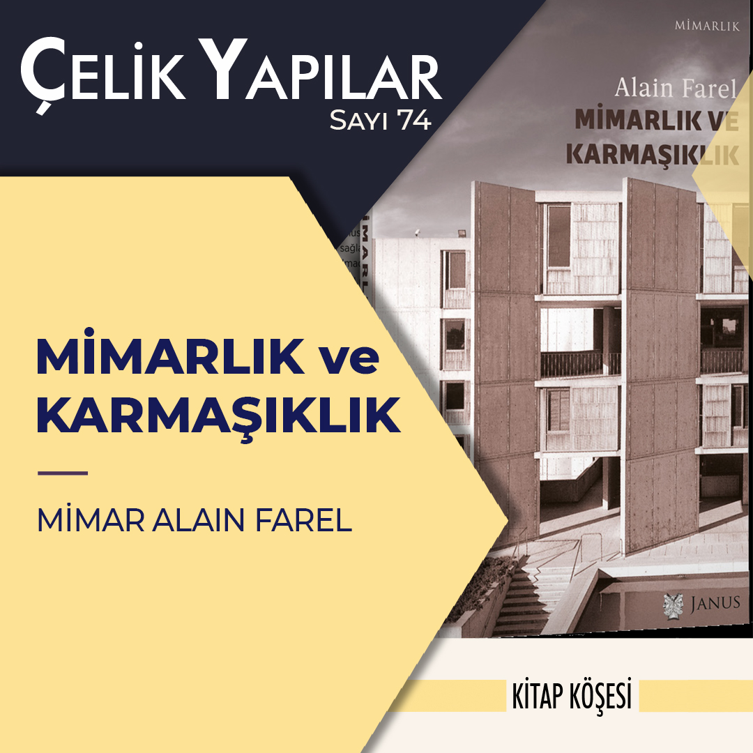 Mimar Alain Farel’in kaleme aldığı “Mimarlık ve Karmaşıklık” isimli eser, mimarlığı hâlâ verimli bir bilmece sayanlar için mutlaka okunması gereken bir yapıt niteliğinde.
Kitapla ilgili ayrıntılar için…
tucsa.org/tr/celik_yapil…

#tucsa #tucsa30yaşında #alainfarel  #mimari  #kitap