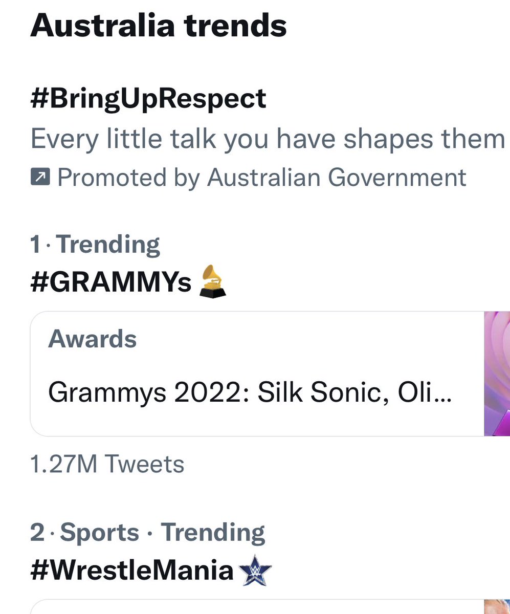 TimWesty's tweet image. Is #Twitter predicting another #willsmithchrisrock style episode at the #GRAMMYs in its #trends feed 💁‍♂️?