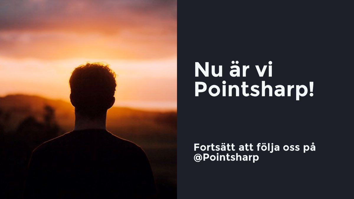 SecMaker's tweet photo. Vi är glada att äntligen kunna säga att vi numera heter Pointsharp! 
Häng med till @Pointsharp och fortsätt att följa oss där. https://t.co/nUStFBe4x0