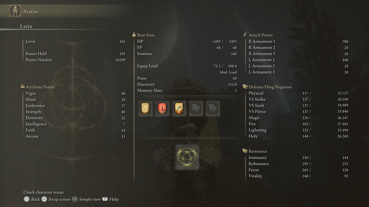 I'm probably speccing wrong on my first playthrough but Lyria looks good doing it! I'm only at 33% completion at level 102 😅 #ELDENRING
