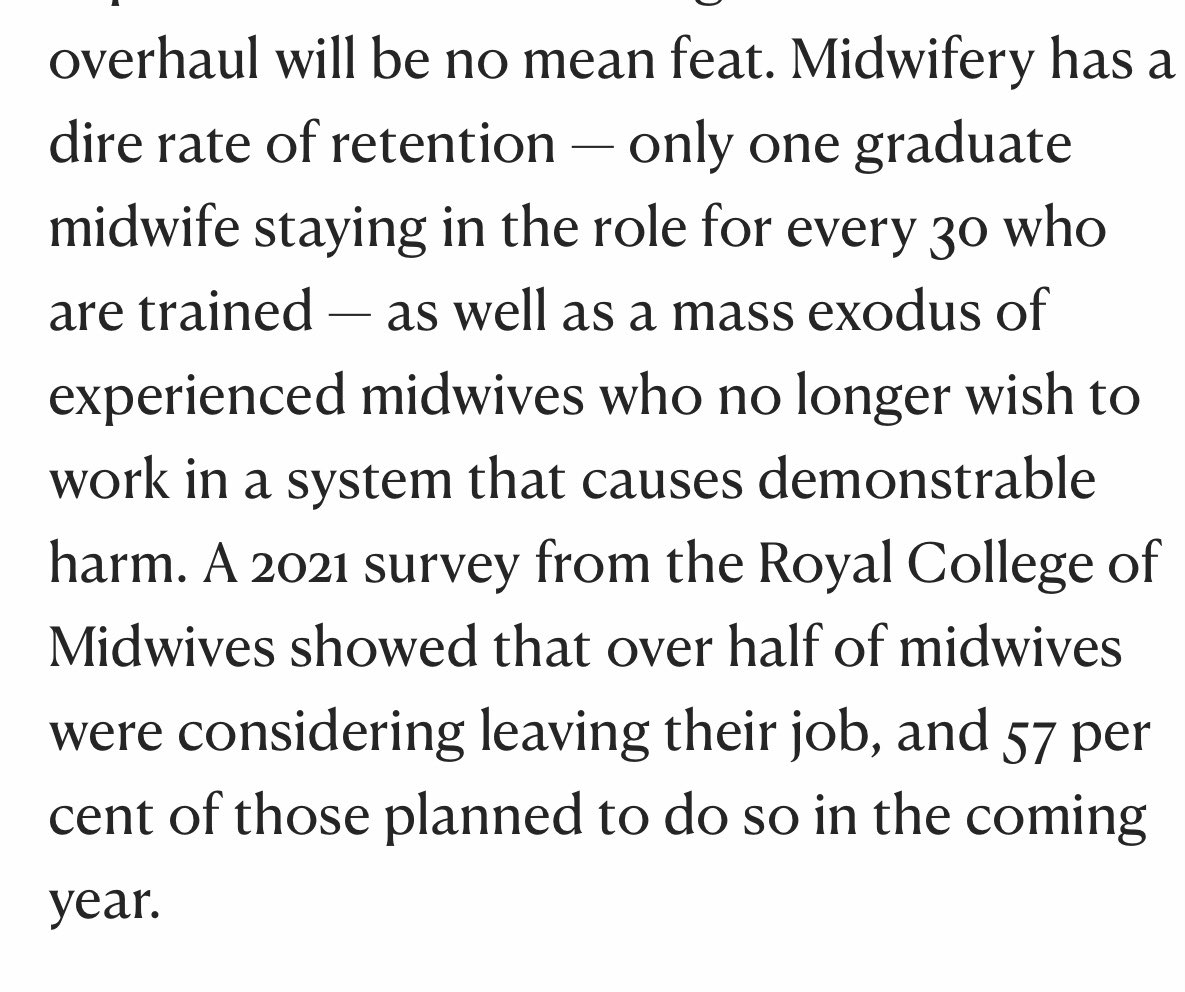 Stark figures from midwife @hazard_leah on a dangerous exodus from U.K. maternity services

newstatesman.com/politics/healt…