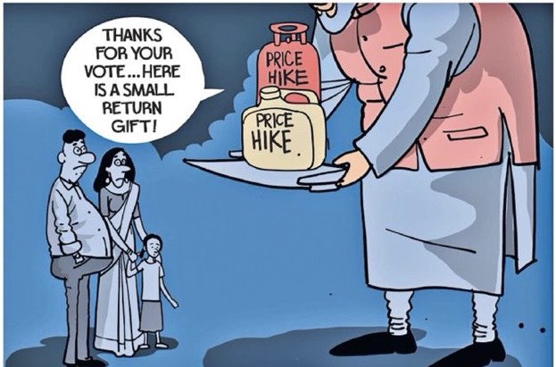 KhaanShaaz's tweet photo. Since 80 paise per litre like was too much burden on common man, petrol-diesel is hiked by 40 paise per litre!
 Increase of Rs. 8.40 in 14 days.
#PetrolDieselPrice #FuelShortage #ThankYouModiJ https://t.co/ZE8WDpqzoP