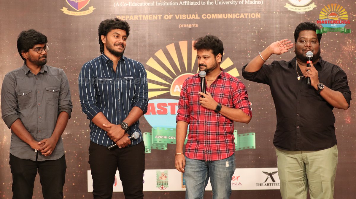 avmmasterclass's tweet photo. Day 3:
"The Blacksheep's Story"😍🤩🥳
The Master for this session was Mr. Vigneshkanth, who came with his team mates Chutti Aravind, Narendra Prasanth and Vijay. He leads India's only YouTube channel with regional value and OTT platform. https://t.co/OJBEY9otgO