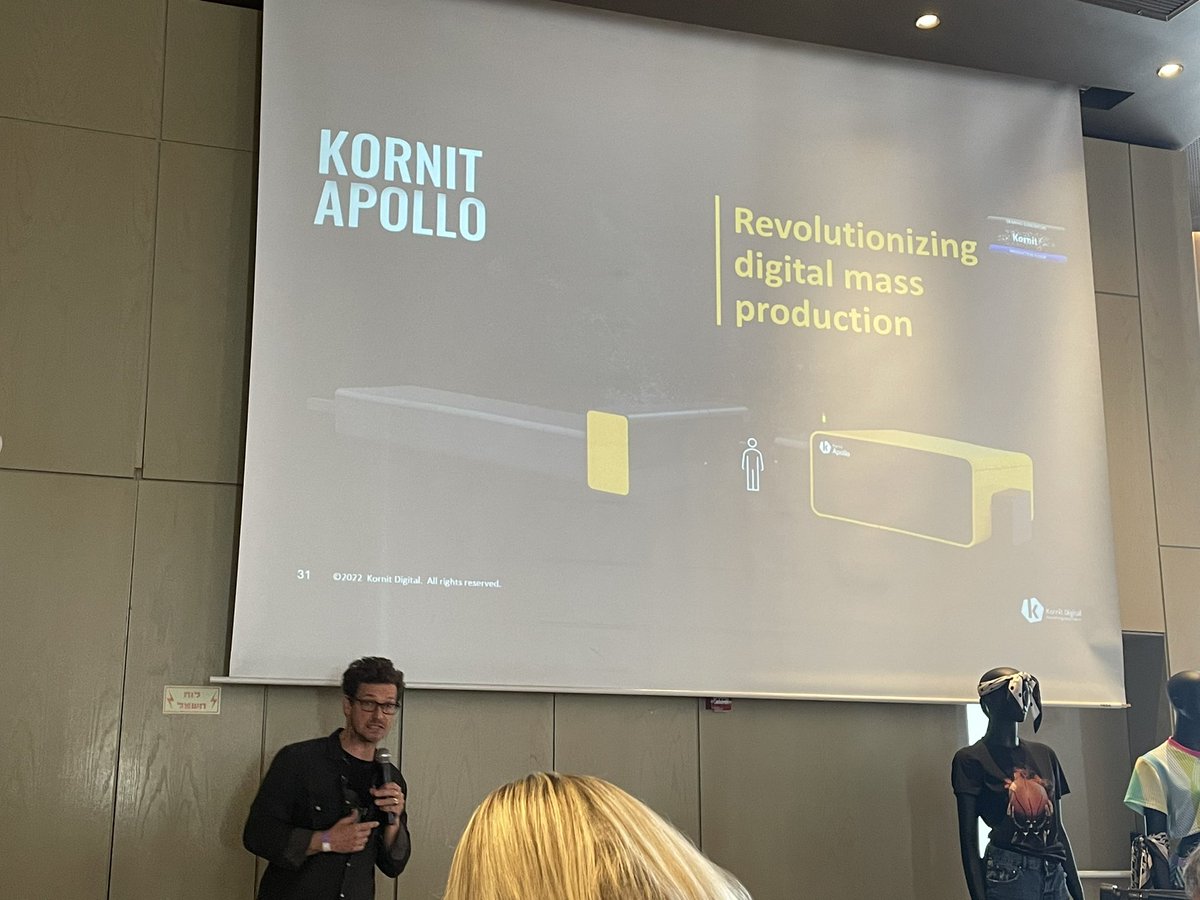 “Kornit Apollo is a true alternative to the way things are done now. It enables mass production, nearer to the consumer, for short to mid runs.” -Kornit CMO Omer Kulka at #KornitFashionWeek Tel Aviv 2022