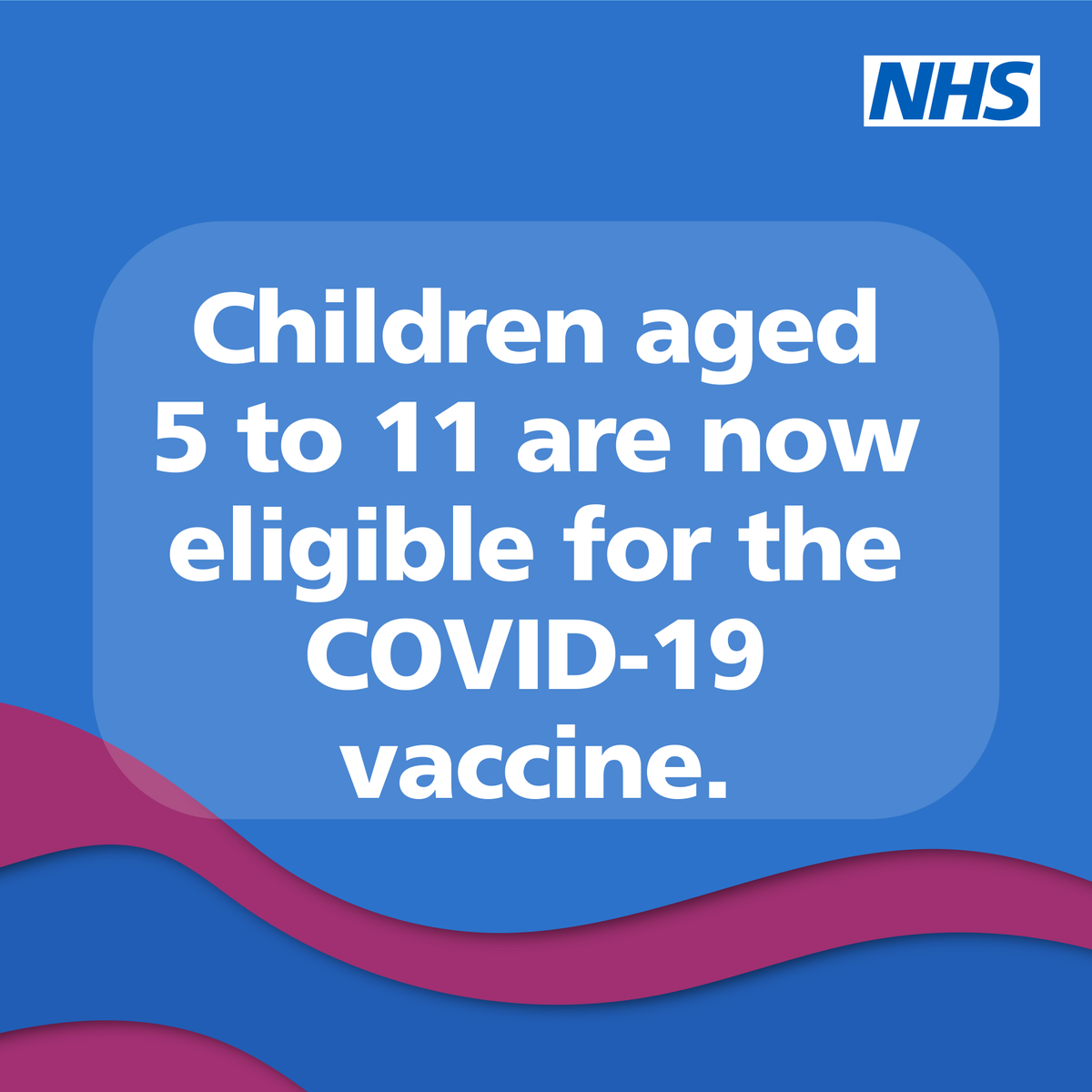 📣 Children aged 5 to 11 are now eligible for the #COVID19 vaccine.

Parents and carers can book online via the NHS website, with appointments available at sites across Norfolk and Waveney.

ℹ️ To read more information and book a slot please visit: ow.ly/cTqY50IzrUc